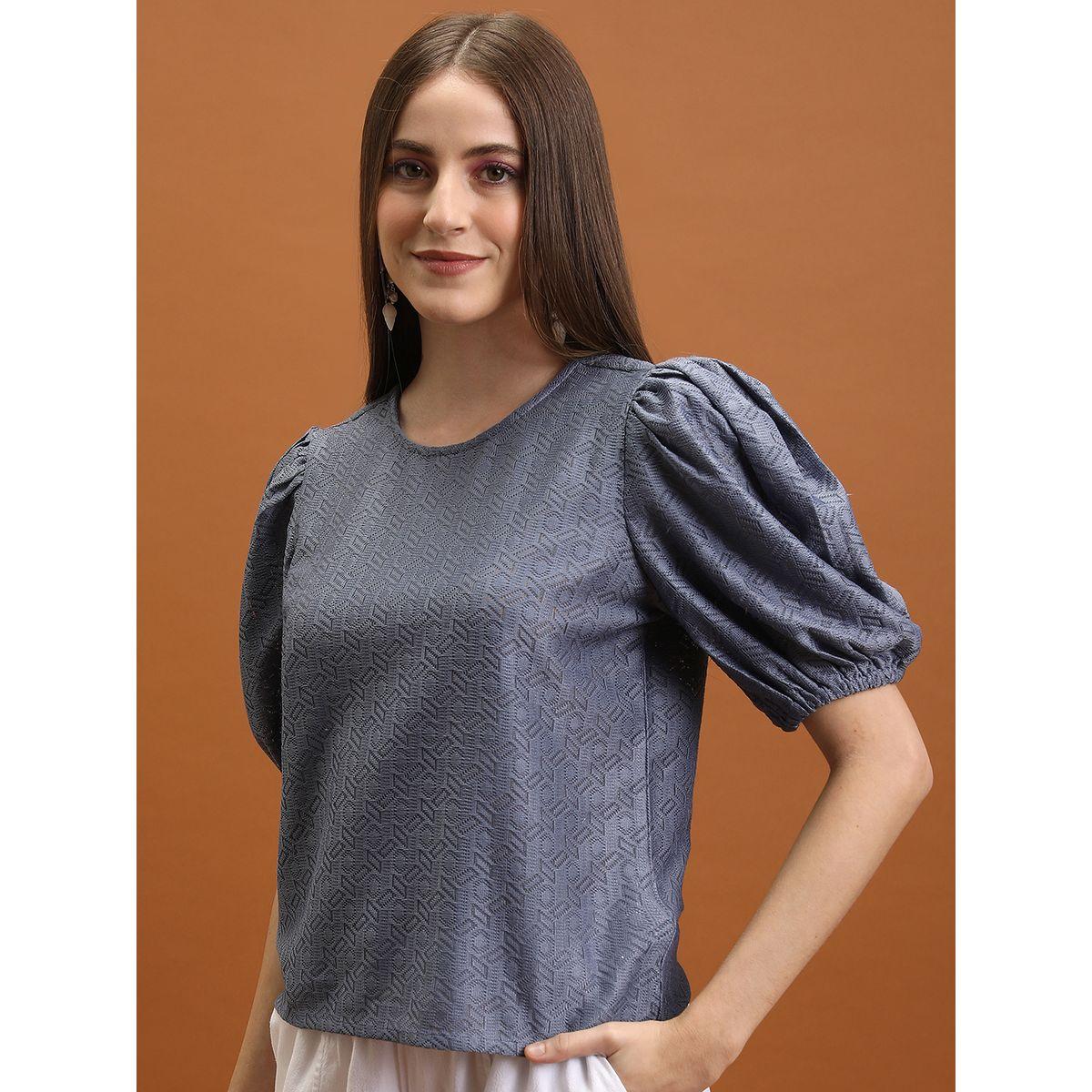 بلوزة بتصميم خاص مع ياقة دائرية طوكيو توكيز × ستايلي-women-clothing-shirtsandblouses-blouses-image-3