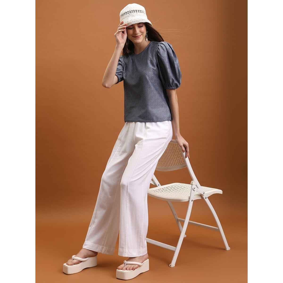 بلوزة بتصميم خاص مع ياقة دائرية طوكيو توكيز × ستايلي-women-clothing-shirtsandblouses-blouses-image-4