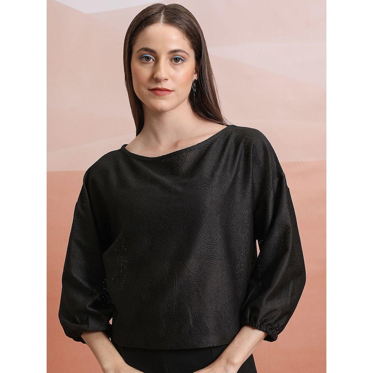بلوزة بتفاصيل بارزة الملمس واكمام طويلة طوكيو توكيز × ستايلي-women-clothing-shirtsandblouses-blouses-image-1