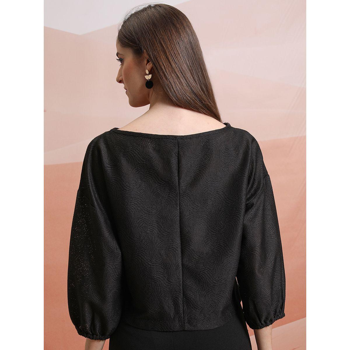 بلوزة بتفاصيل بارزة الملمس واكمام طويلة طوكيو توكيز × ستايلي-women-clothing-shirtsandblouses-blouses-image-2
