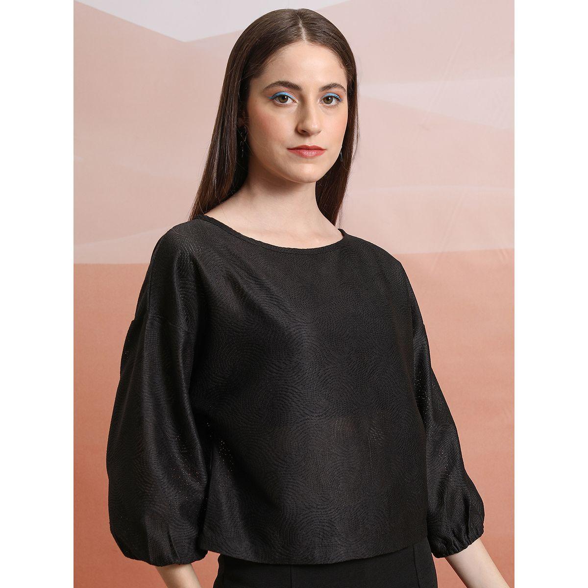 بلوزة بتفاصيل بارزة الملمس واكمام طويلة طوكيو توكيز × ستايلي-women-clothing-shirtsandblouses-blouses-image-6