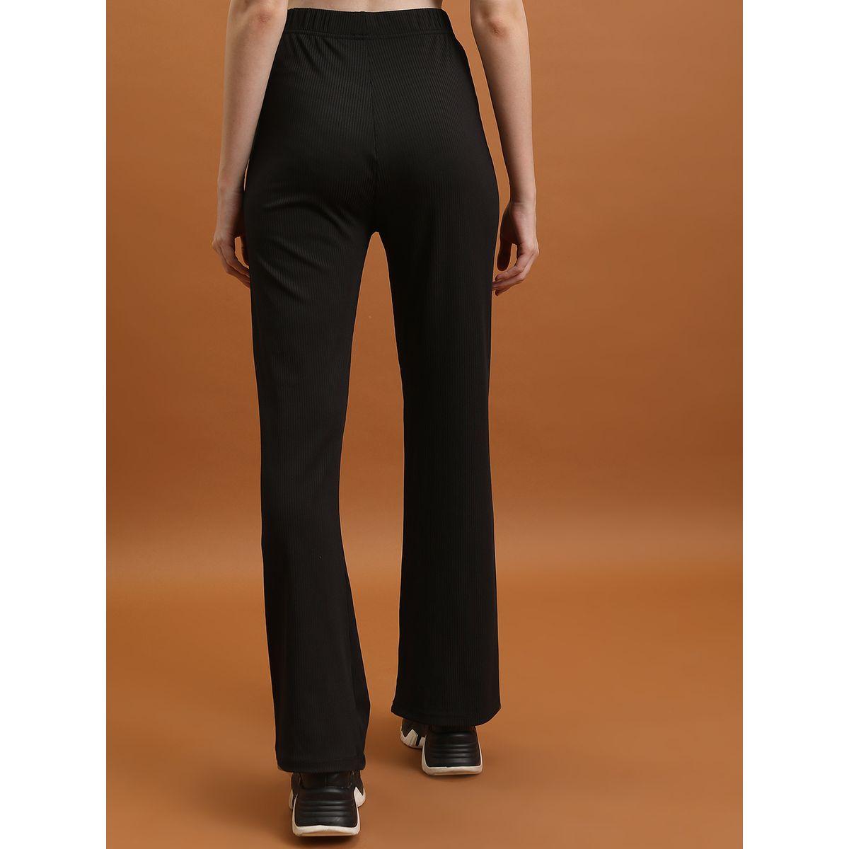 Tokyo Talkies X Styli  Mid Rise Ribbed Flared Pants-women-clothing-bottoms-trousers-image-2