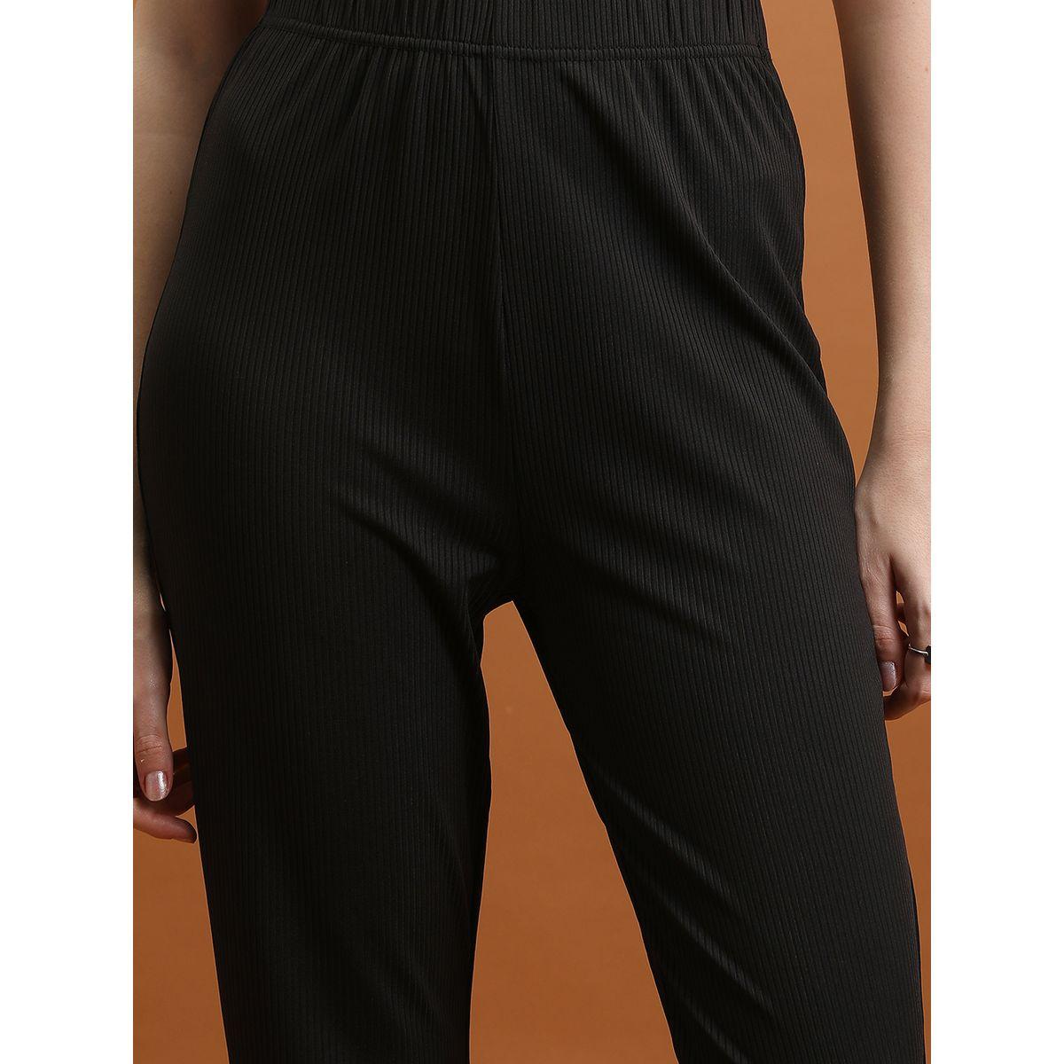 Tokyo Talkies X Styli  Mid Rise Ribbed Flared Pants-women-clothing-bottoms-trousers-image-5
