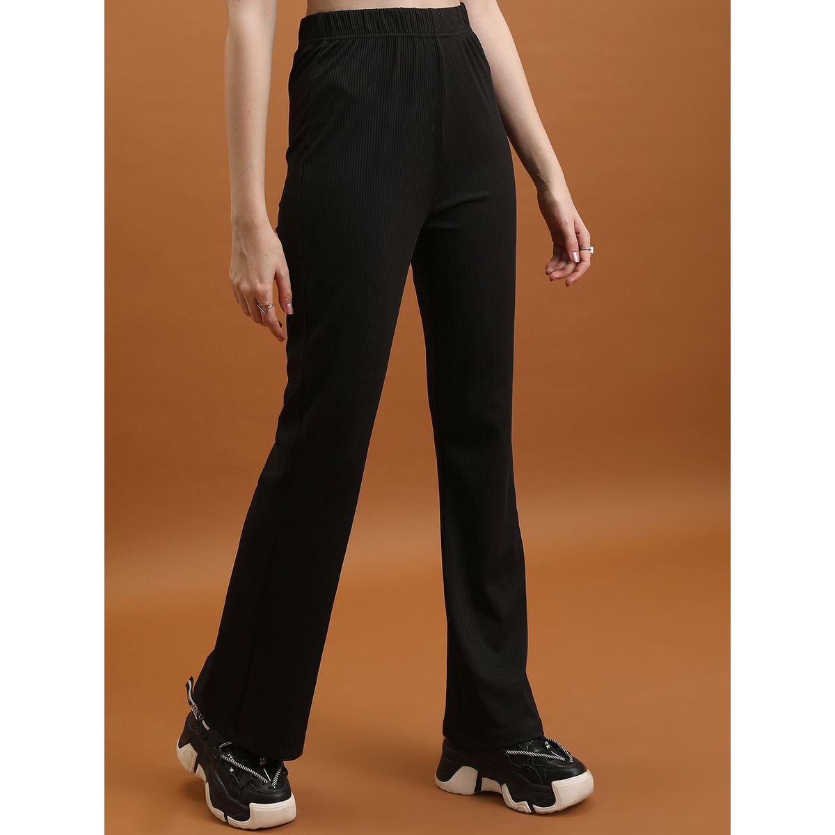 Tokyo Talkies X Styli  Mid Rise Ribbed Flared Pants-women-clothing-bottoms-trousers-image-6