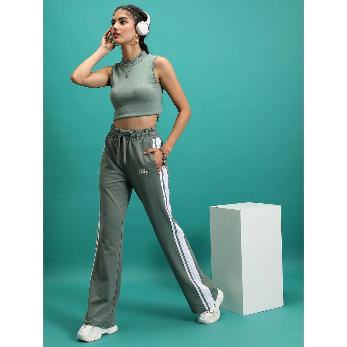 Tokyo Talkies X Styli  Side Stripe Typography Print Trackpant-women-clothing-bottoms-trousers-image-4