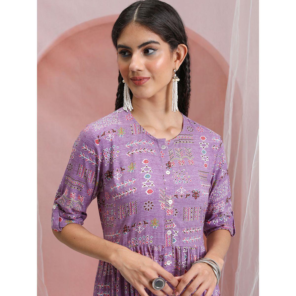 Vishudh X Styli  Boho Tribal Print A-Line Midi Dress-women-clothing-dresses-image-6