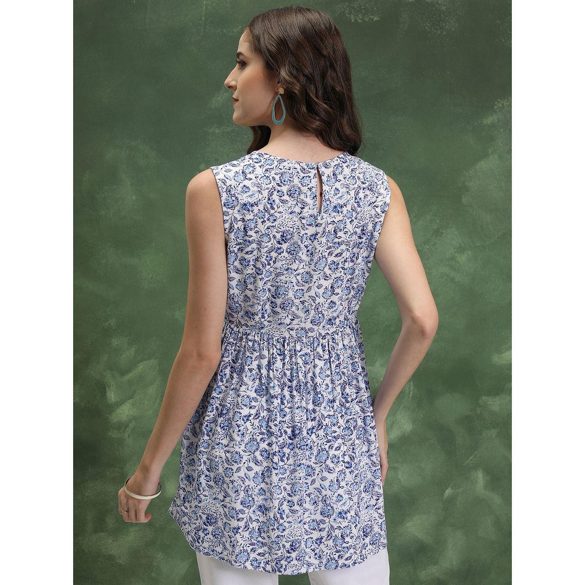 Vishudh X Styli  Floral Print Sleeveless A-Line Top-women-clothing-shirtsandblouses-blouses-image-2