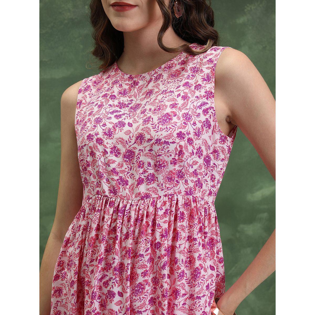 Vishudh X Styli  Floral Print Sleeveless A-Line Top-women-clothing-shirtsandblouses-blouses-image-5