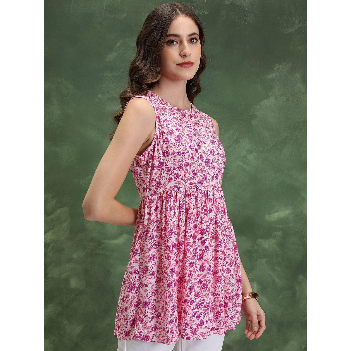 Vishudh X Styli  Floral Print Sleeveless A-Line Top-women-clothing-shirtsandblouses-blouses-image-6