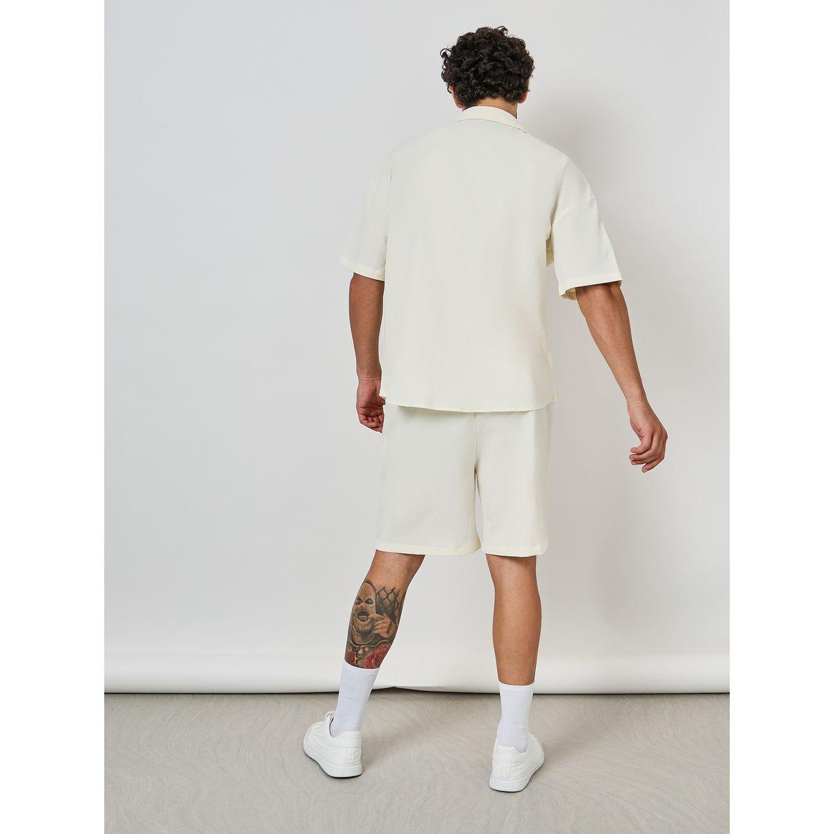 Styli Summer Solid Pocket Shirt & Shorts Co-Ords-men-clothing-coordsets-image-5