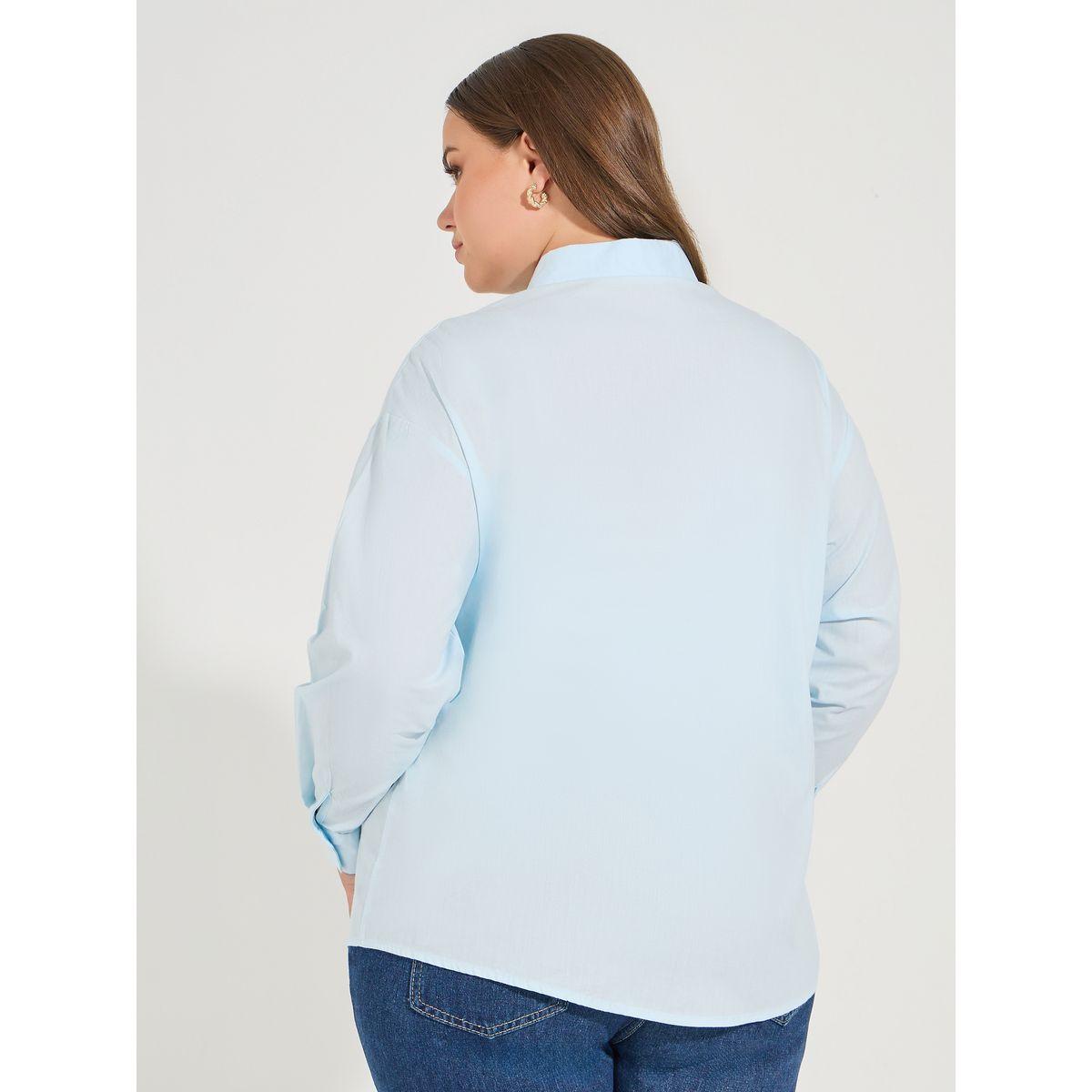 Styli Plus Size Solid Button Through Oversized Shirt-women-clothing-shirtsandblouses-shirts-image-5