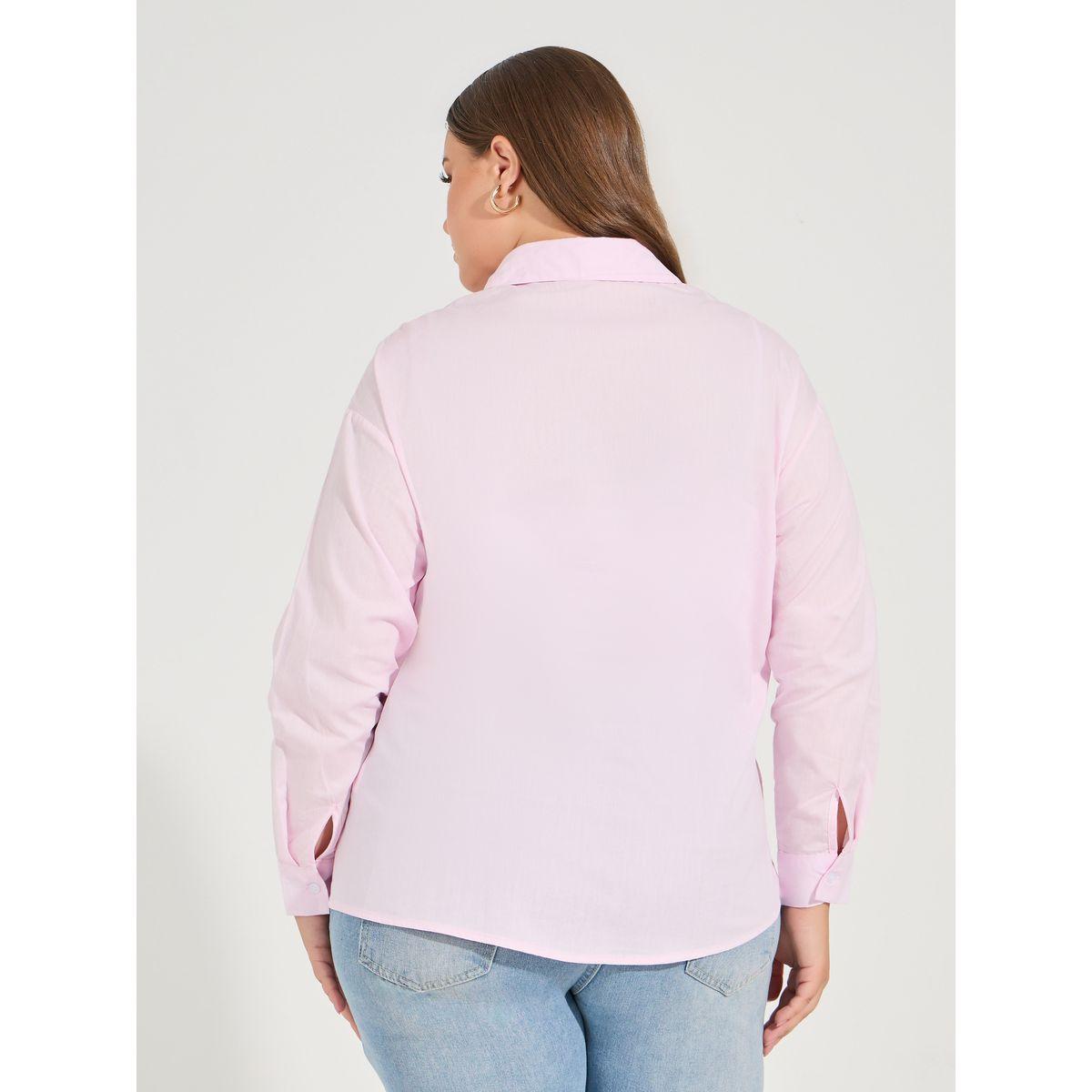 Styli Plus Size Solid Button Through Oversized Shirt-women-clothing-shirtsandblouses-shirts-image-6