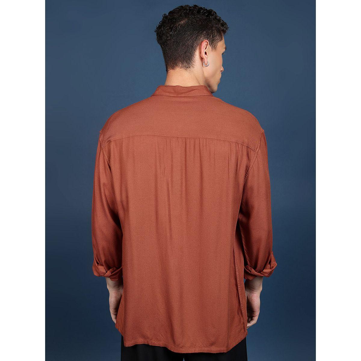 قميص رسمي بقصة مريحة واكمام طويلة هايلاندر × ستايلي-men-clothing-shirts-image-3
