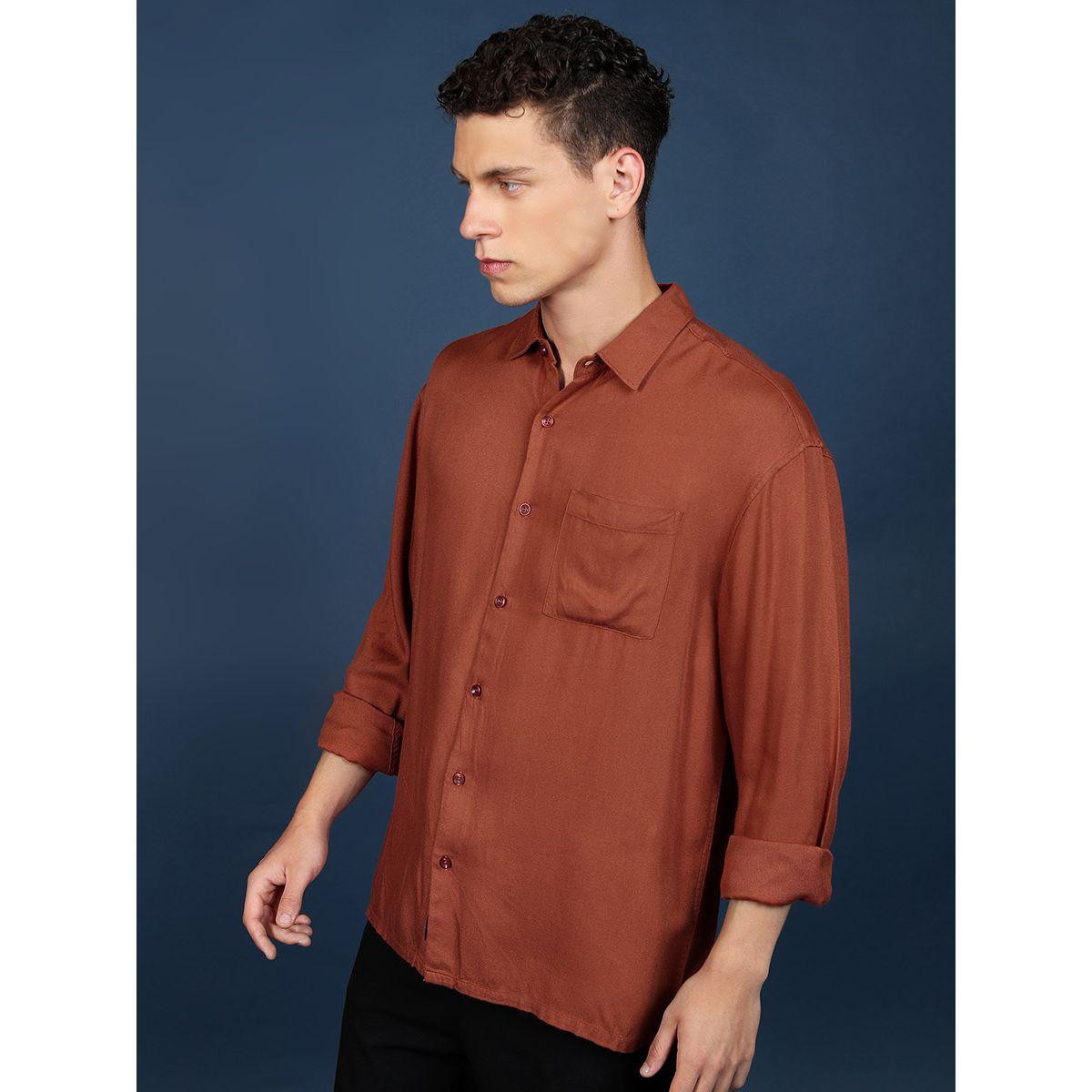 قميص رسمي بقصة مريحة واكمام طويلة هايلاندر × ستايلي-men-clothing-shirts-image-4