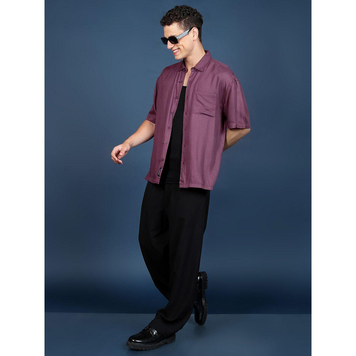 Highlander X Styli  Oversized Casual Shirt with Patch Pocket-men-clothing-shirts-image-2