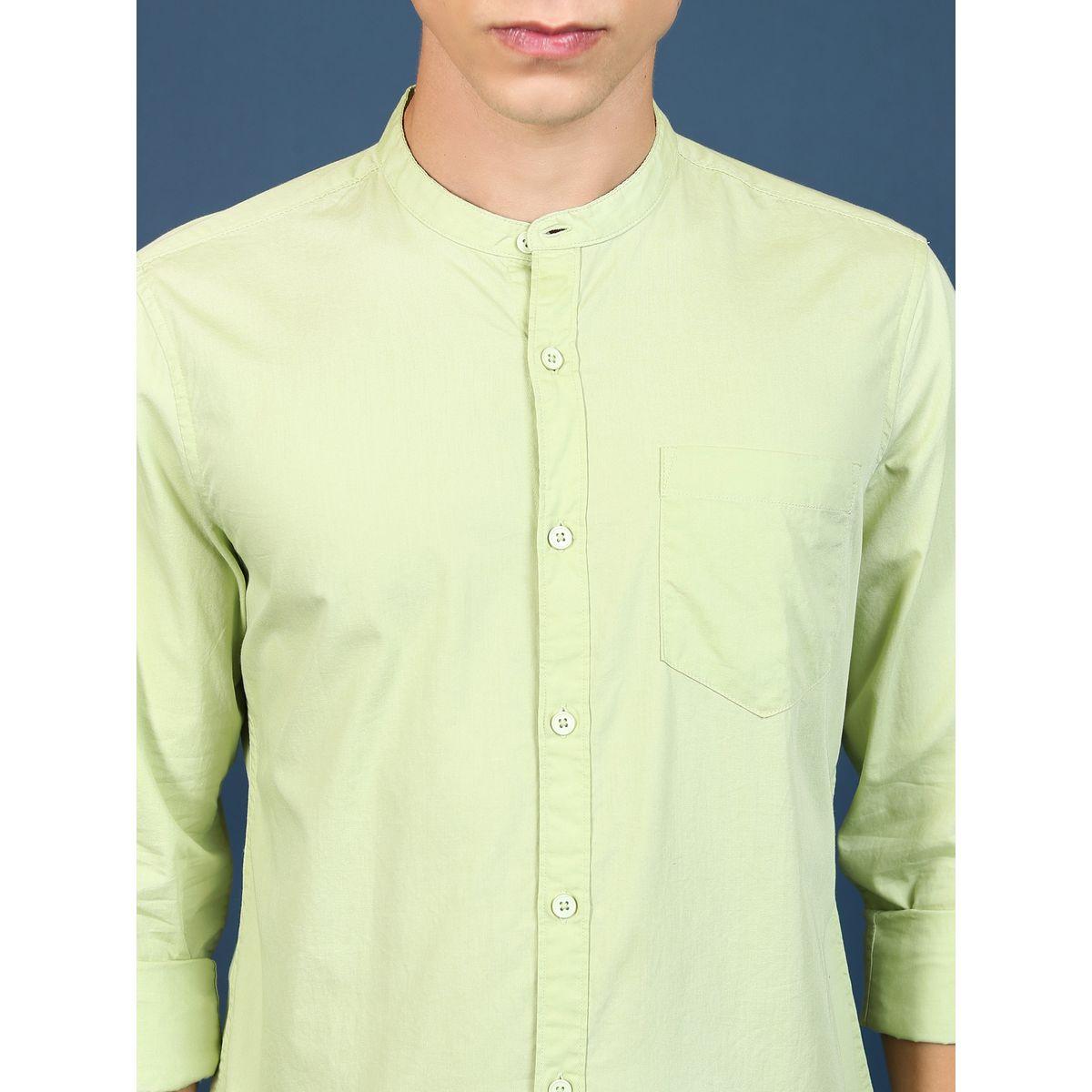 قميص كاجوال بياقة ماندارين وقصة سليم فت هايلاندر × ستايلي-men-clothing-shirts-image-5