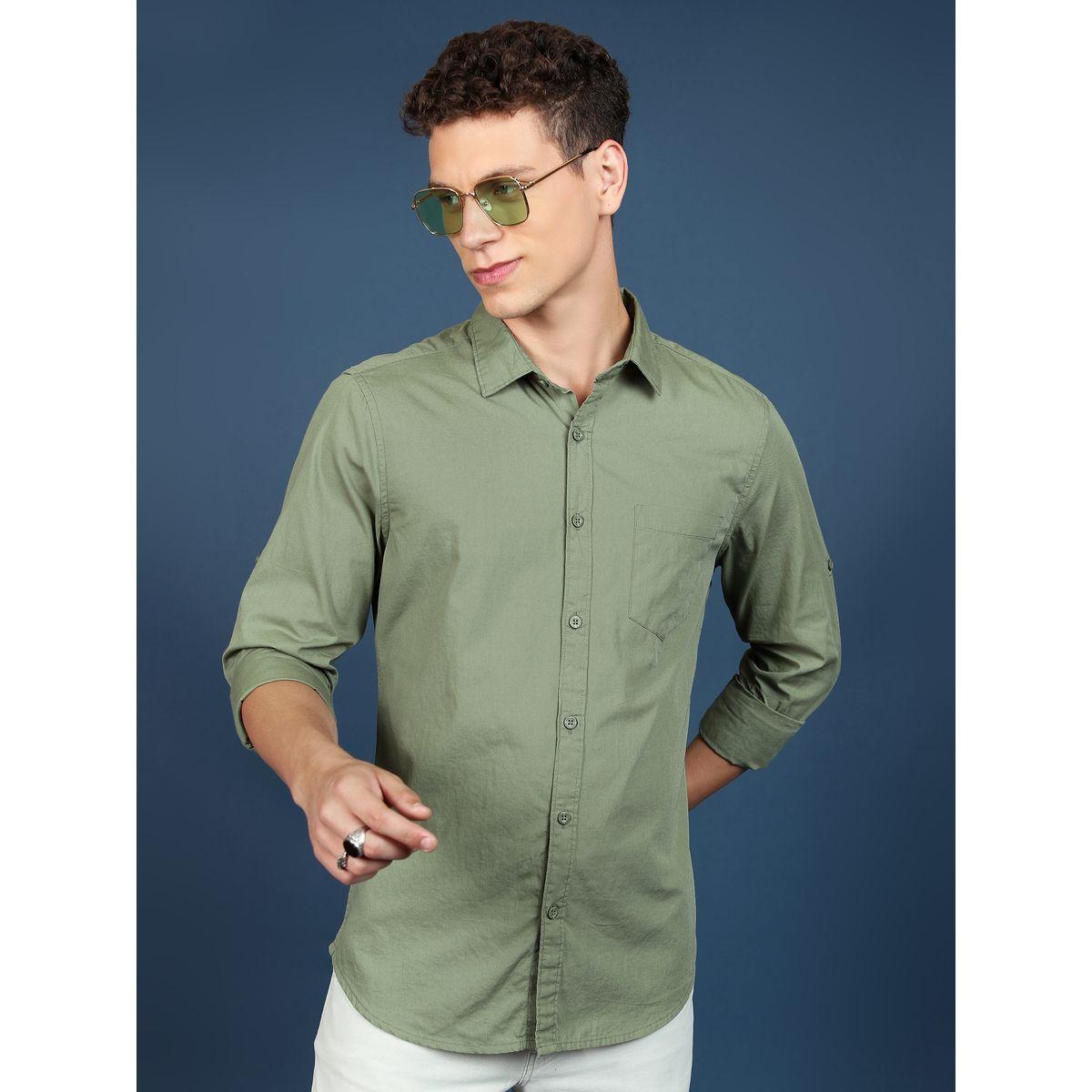 Highlander X Styli  Slim Fit Cotton Casual Shirt-men-clothing-shirts-image-1