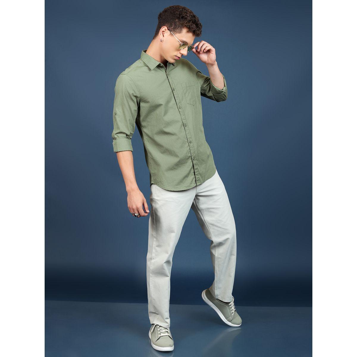 Highlander X Styli  Slim Fit Cotton Casual Shirt-men-clothing-shirts-image-2