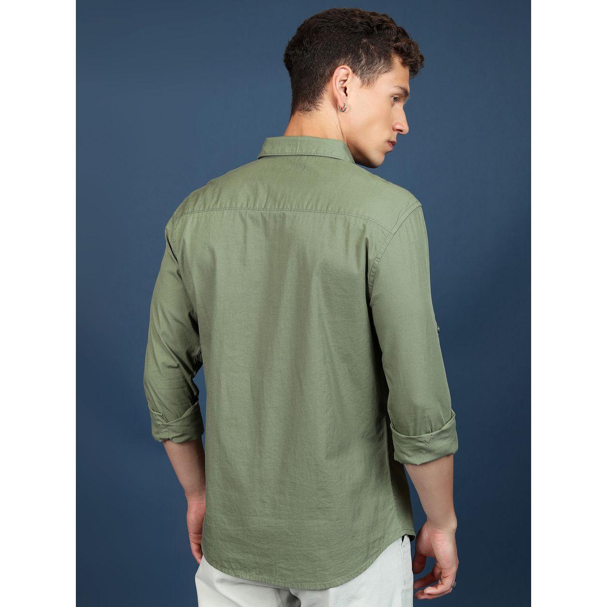 Highlander X Styli  Slim Fit Cotton Casual Shirt-men-clothing-shirts-image-3