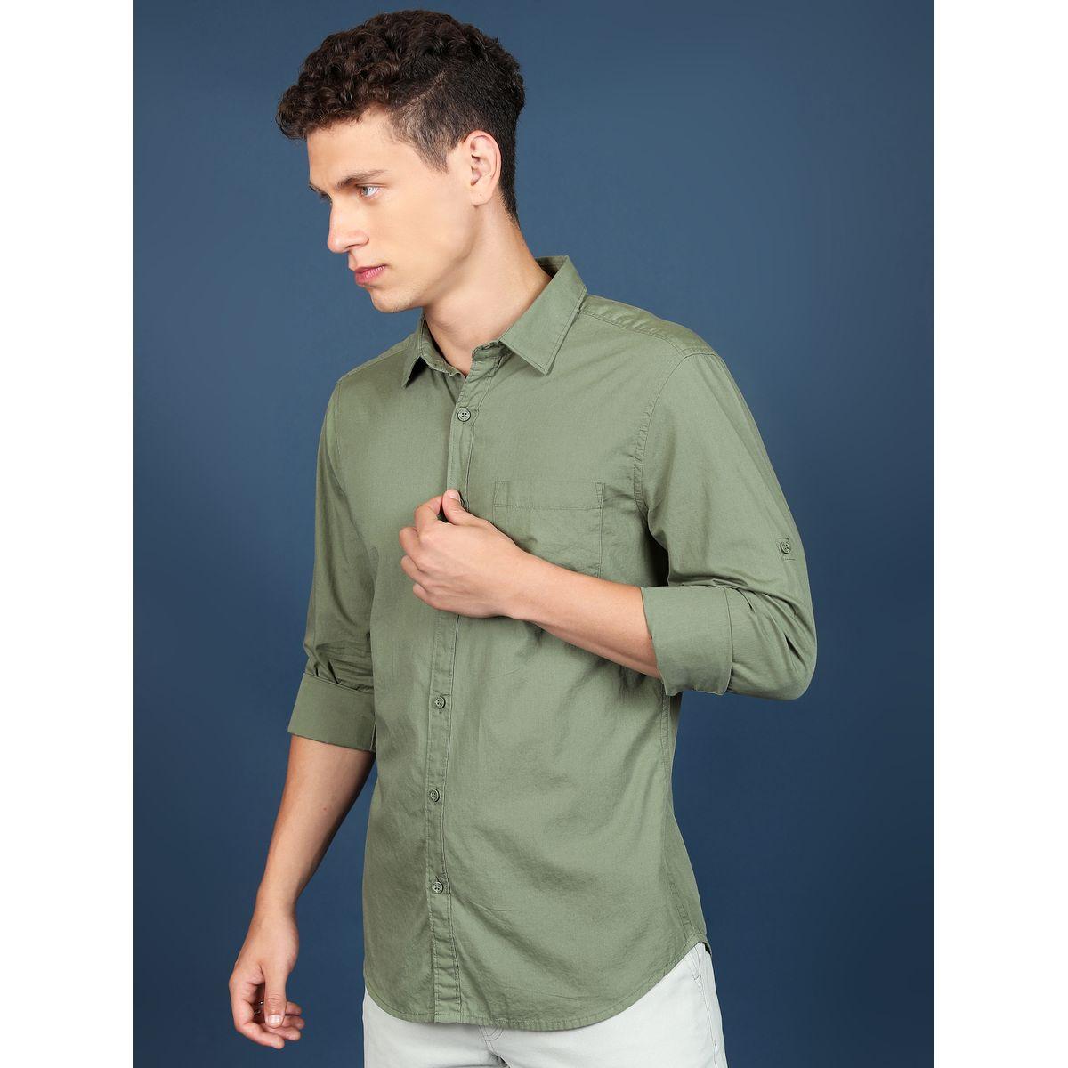 Highlander X Styli  Slim Fit Cotton Casual Shirt-men-clothing-shirts-image-4