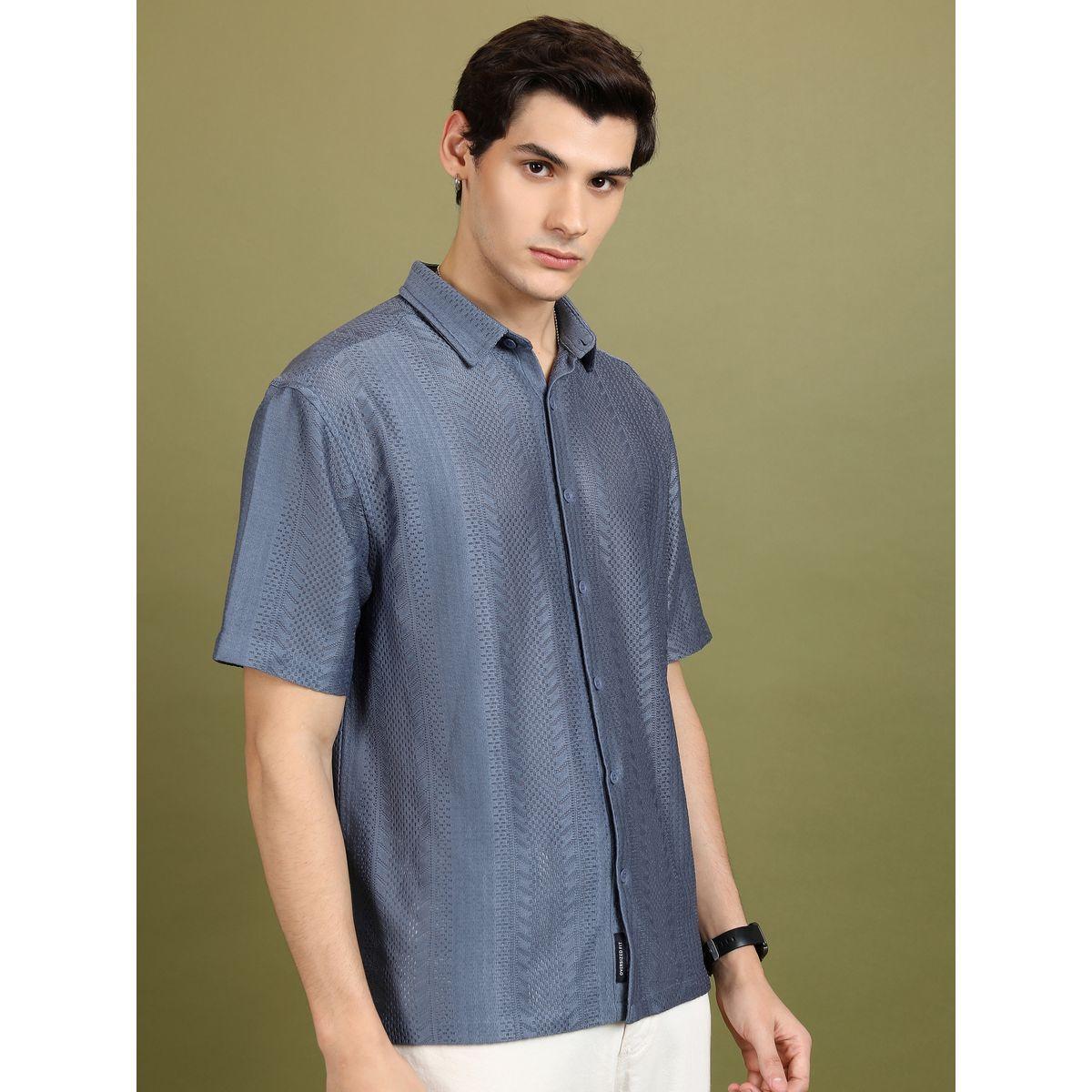 Highlander X Styli  Oversized Jacquard Casual Shirt-men-clothing-shirts-image-6