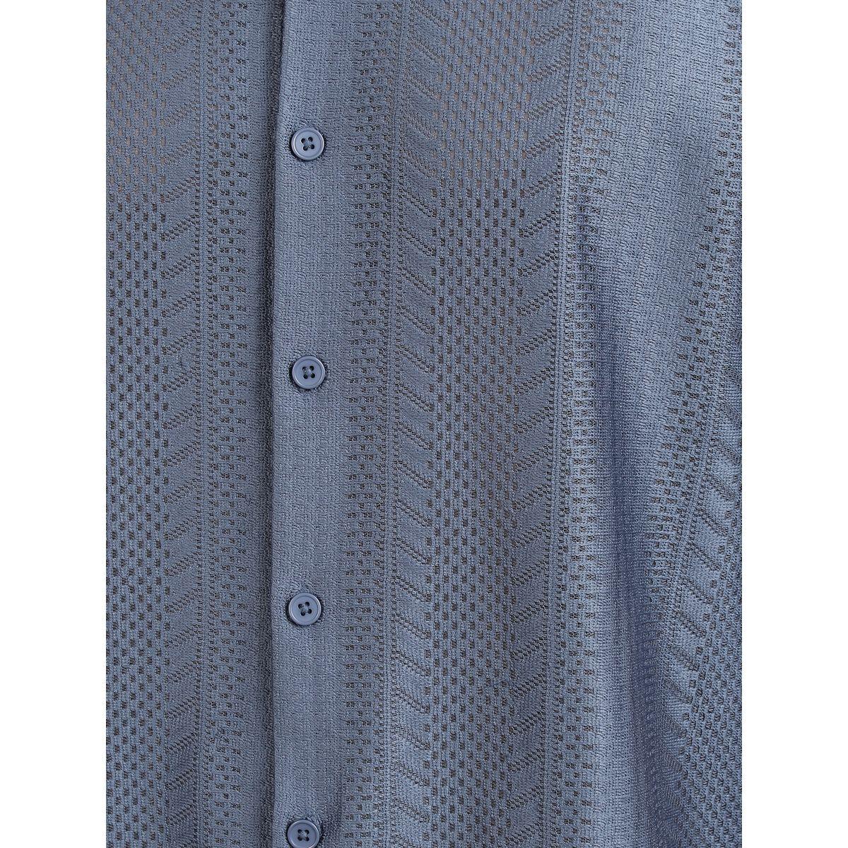 Highlander X Styli  Oversized Jacquard Casual Shirt-men-clothing-shirts-image-7