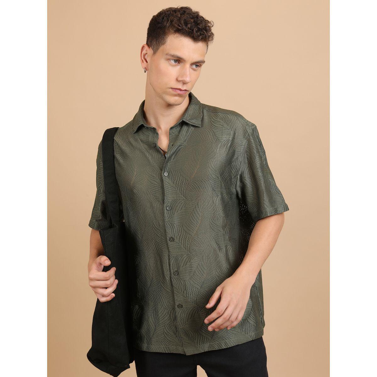 Highlander X Styli  Oversized Textured Cutaway Shirt-men-clothing-shirts-image-1