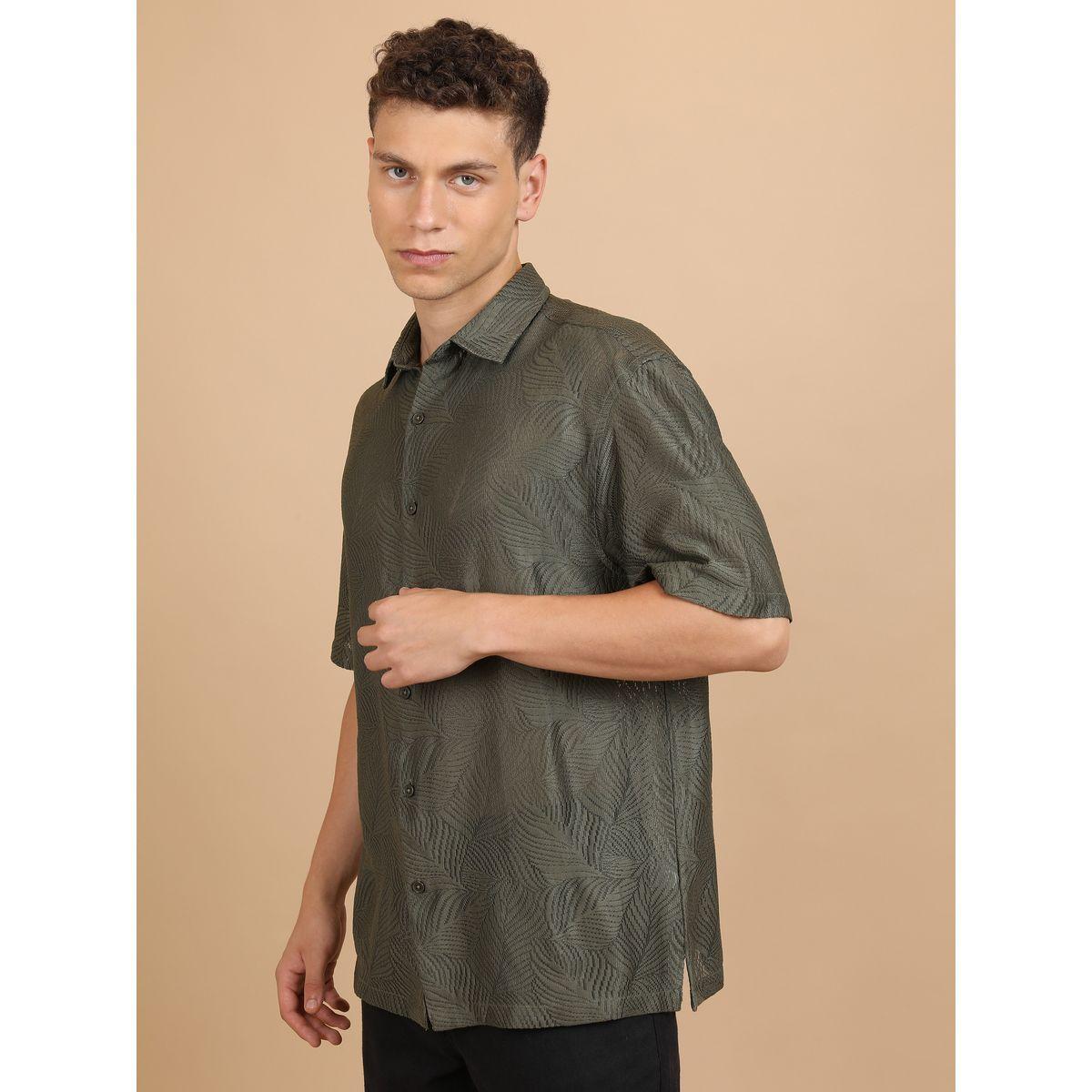Highlander X Styli  Oversized Textured Cutaway Shirt-men-clothing-shirts-image-4