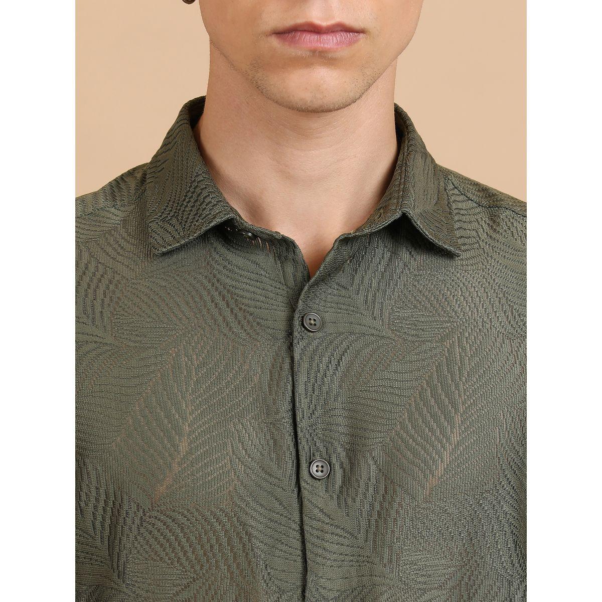 Highlander X Styli  Oversized Textured Cutaway Shirt-men-clothing-shirts-image-5