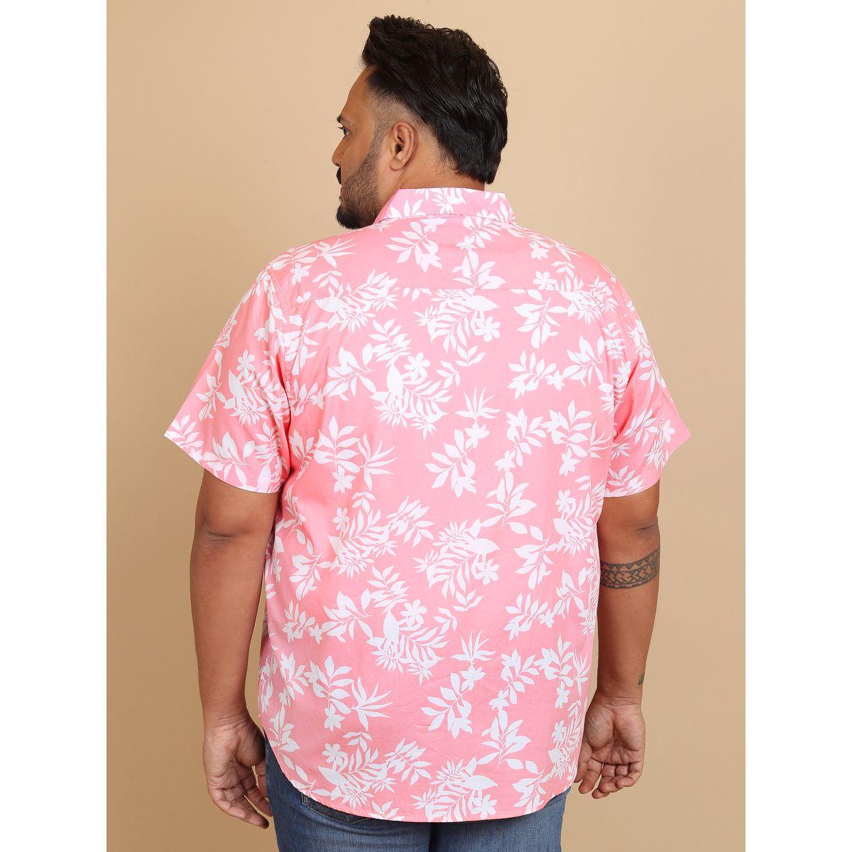 قميص كاجوال بمقاس كبير وطبعة زهور هايلاندر × ستايلي-men-clothing-tshirtsandpolos-tshirts-image-3