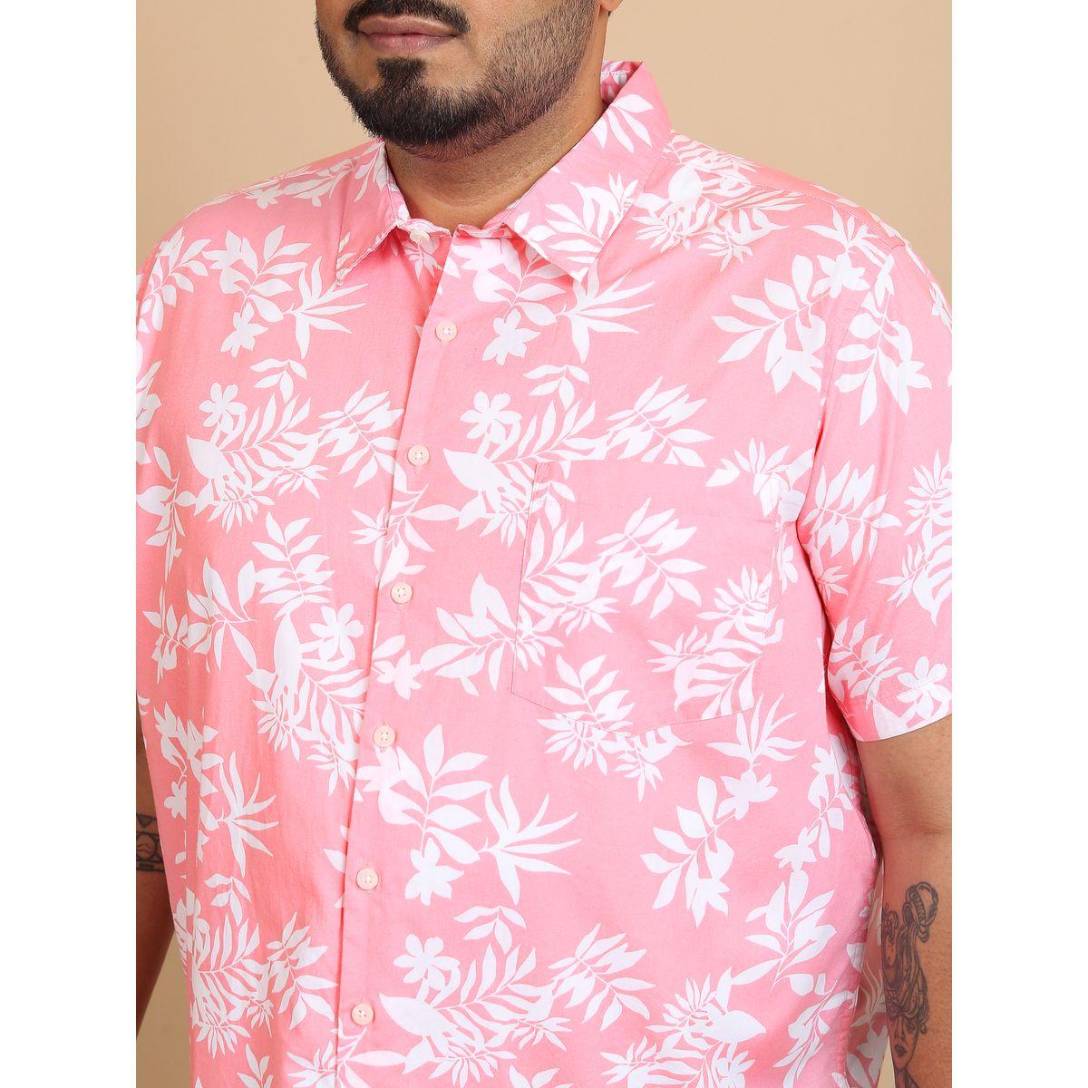 قميص كاجوال بمقاس كبير وطبعة زهور هايلاندر × ستايلي-men-clothing-tshirtsandpolos-tshirts-image-5