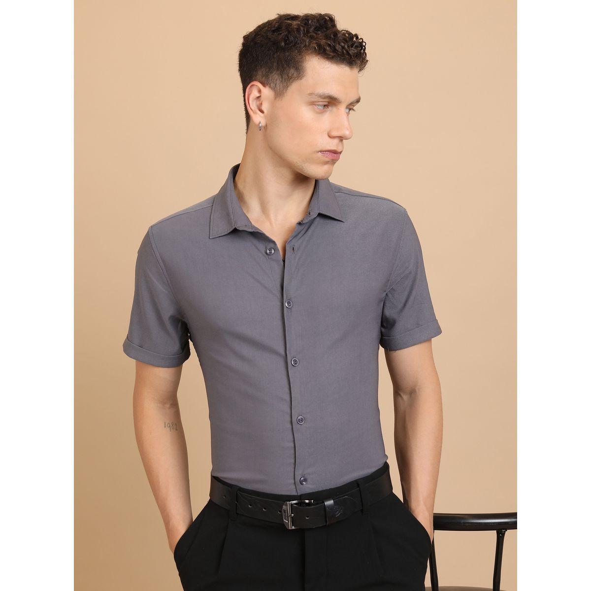 قميص كاجوال بياقة سبريد وقصة سليم فت كيتش × ستايلي-men-clothing-shirts-image-1