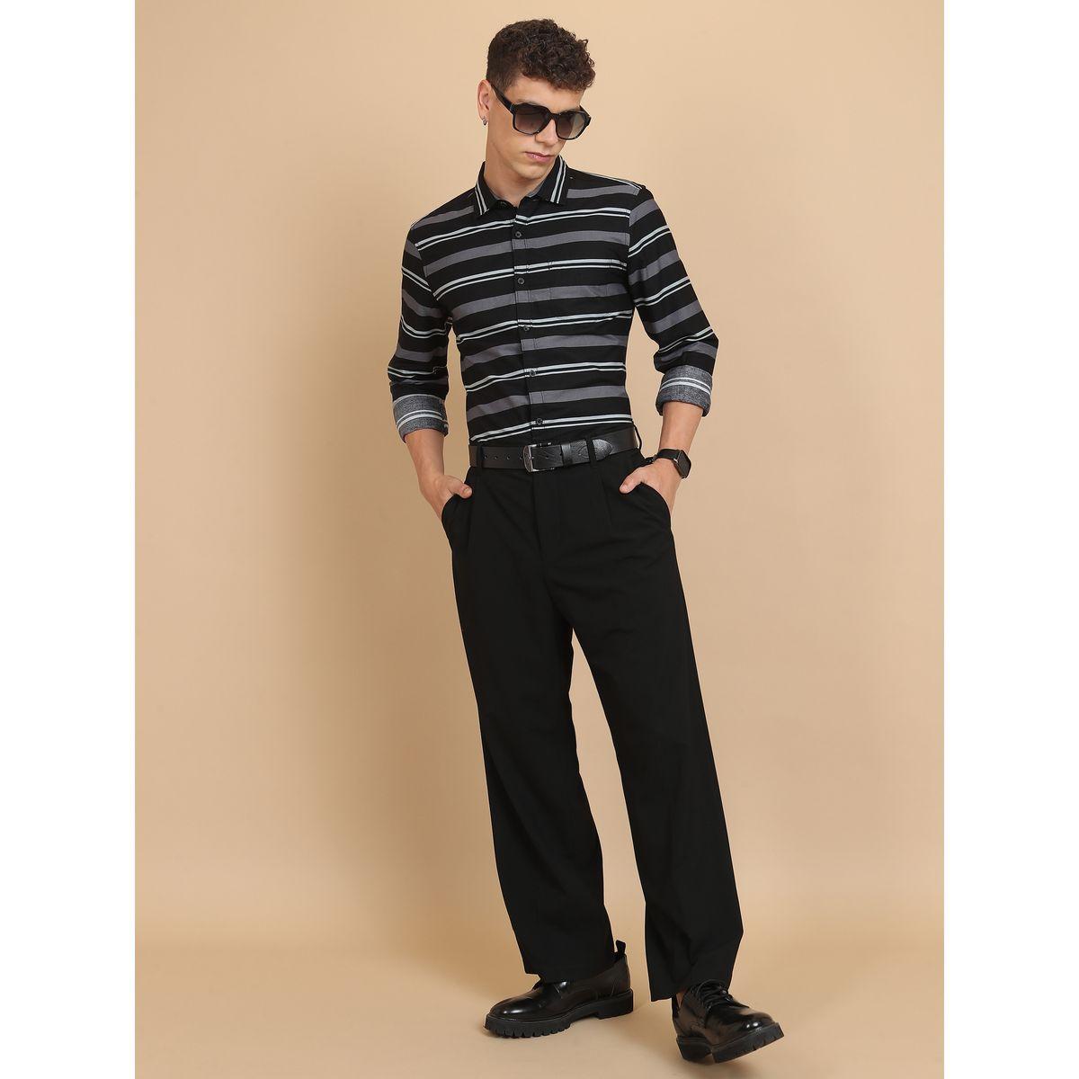 Ketch X Styli  Slim Fit Striped Cotton Casual Shirt-men-clothing-shirts-image-2