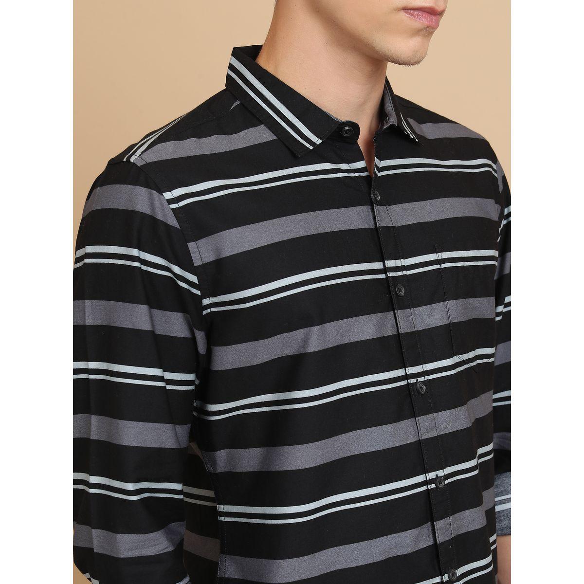 Ketch X Styli  Slim Fit Striped Cotton Casual Shirt-men-clothing-shirts-image-5