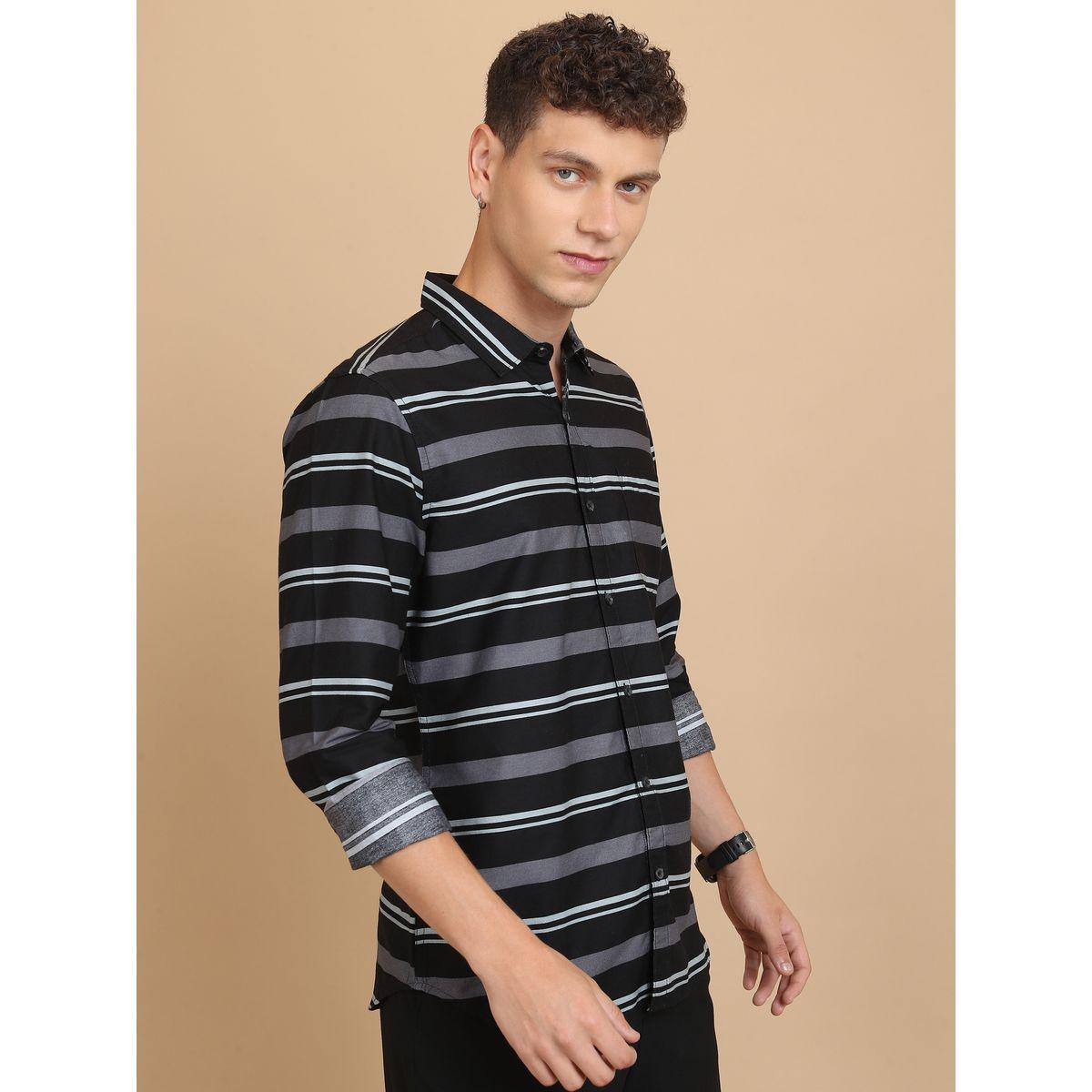 Ketch X Styli  Slim Fit Striped Cotton Casual Shirt-men-clothing-shirts-image-6