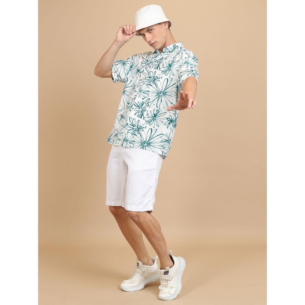 قميص كاجوال بطبعة كتابة وقصة سليم فت كيتش × ستايلي-men-clothing-shirts-image-2