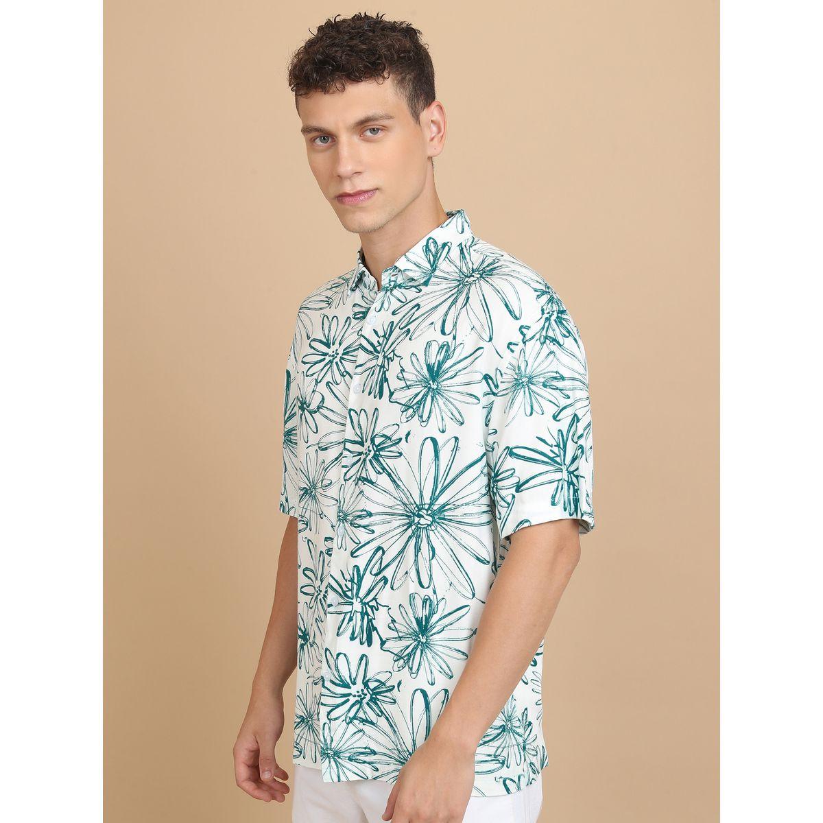 Ketch X Styli  Slim Fit Floral Print Cotton Casual Shirt-men-clothing-shirts-image-4