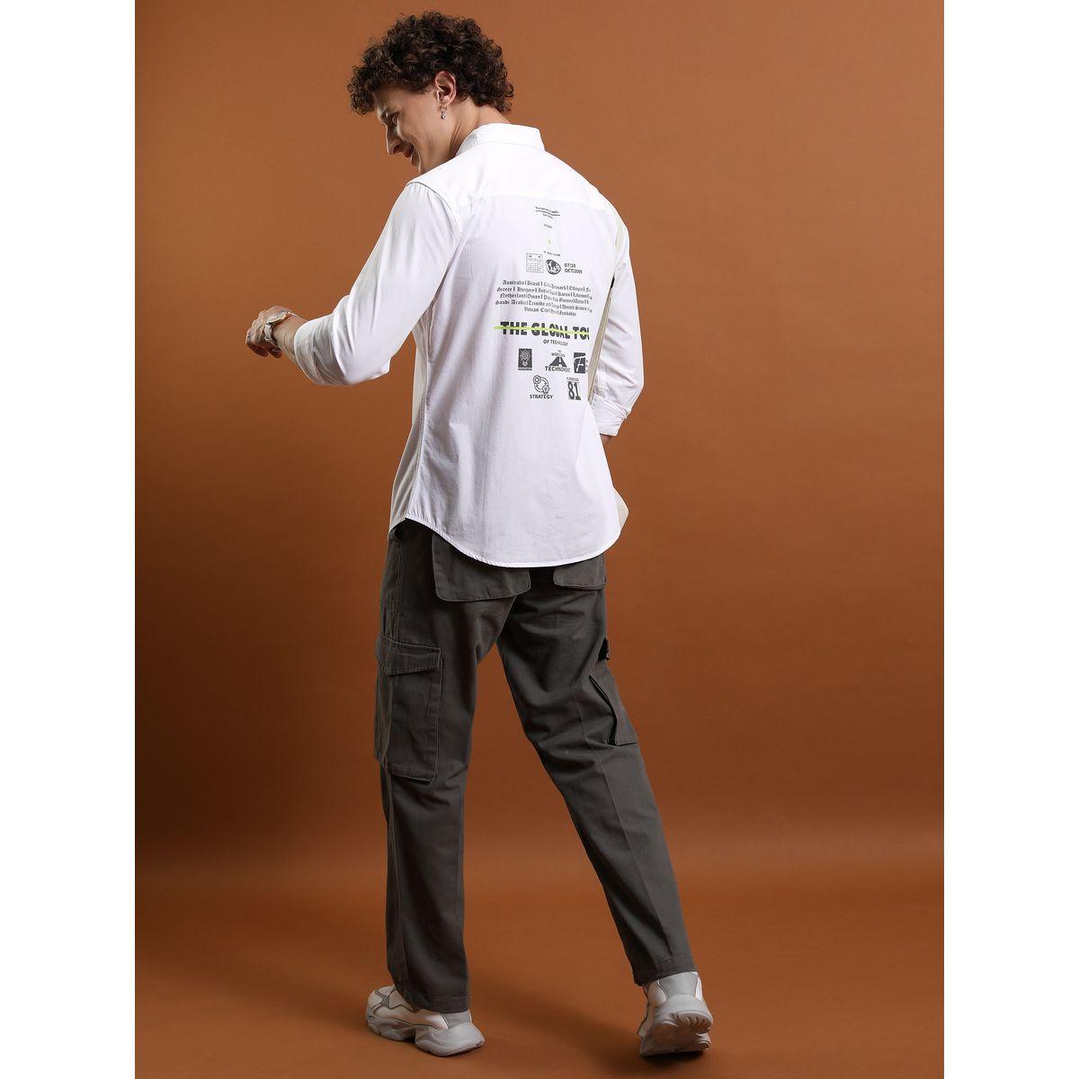 Ketch X Styli  Slim Fit Typography Print Cotton Casual Shirt-men-clothing-shirts-image-2