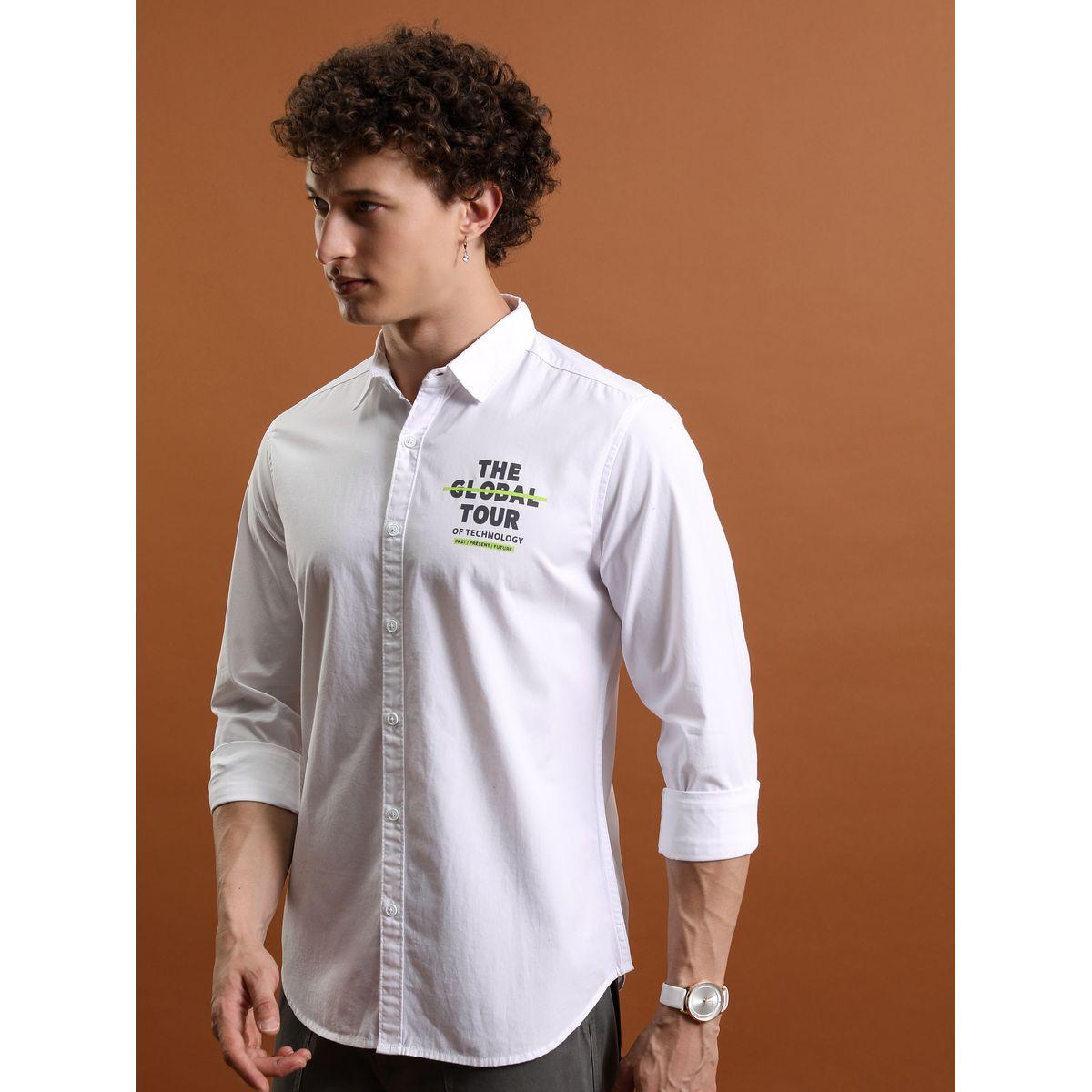 Ketch X Styli  Slim Fit Typography Print Cotton Casual Shirt-men-clothing-shirts-image-4