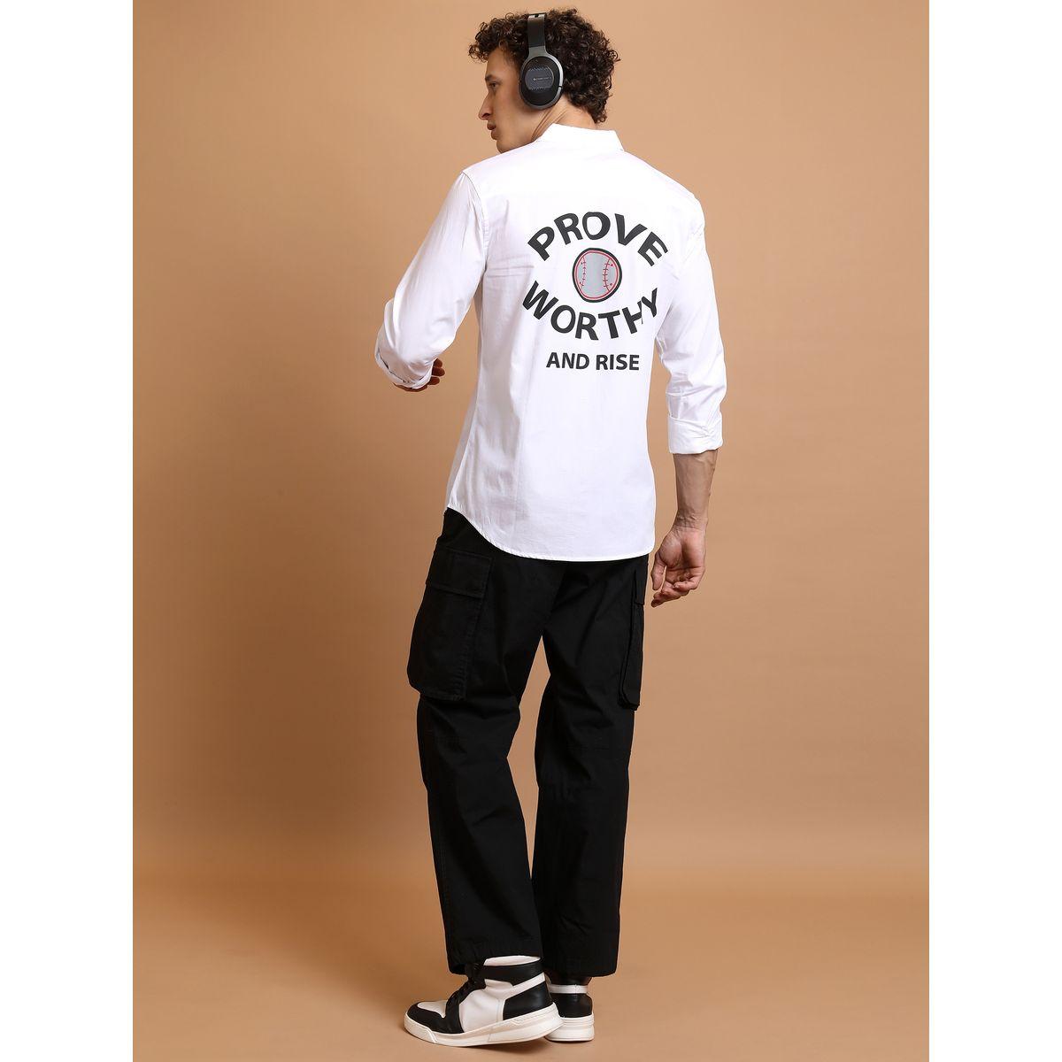 Ketch X Styli  Slim Fit Typography Print Cotton Casual Shirt-men-clothing-shirts-image-2