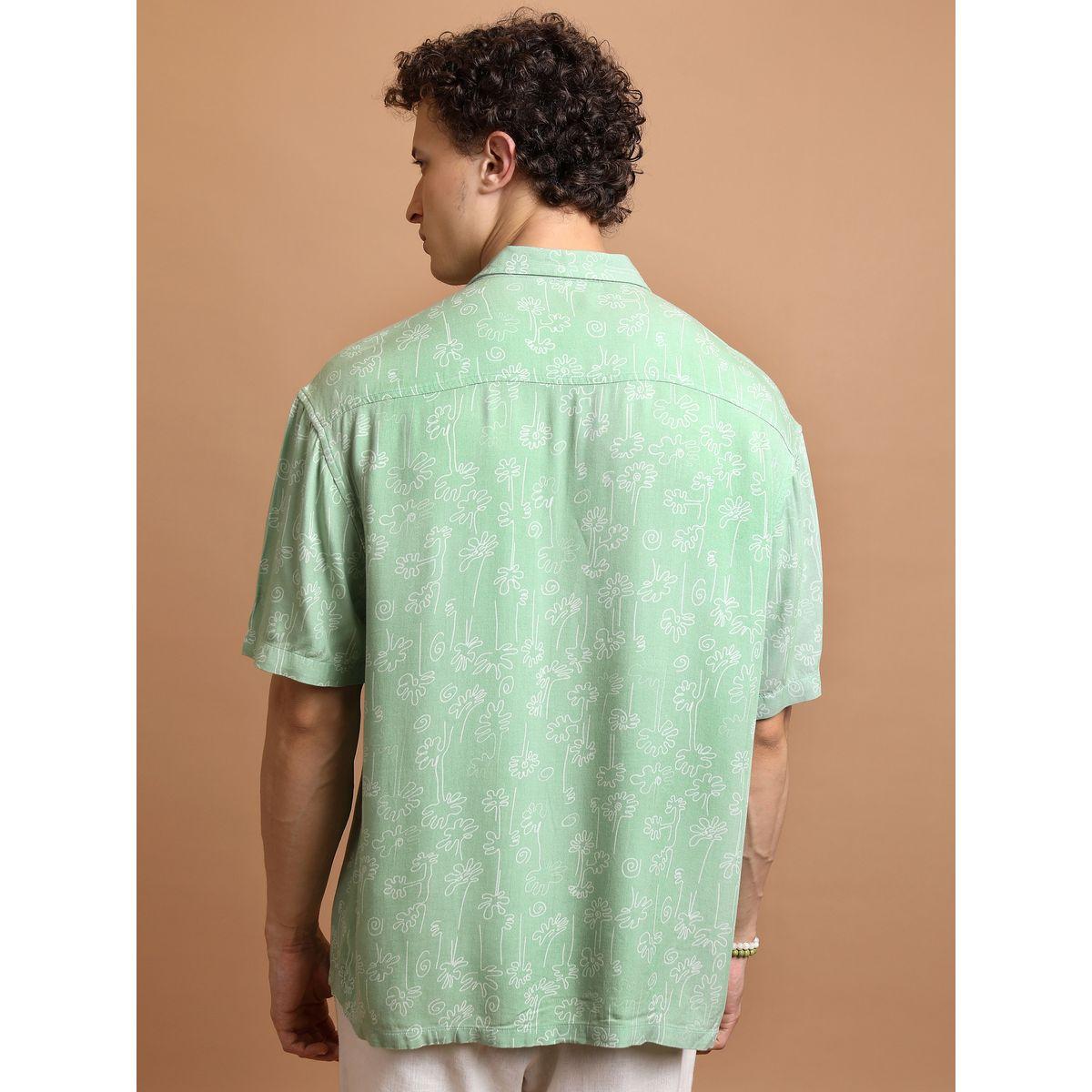 قميص فضفاض مطبع بطبعة زهور كيتش × ستايلي-men-clothing-shirts-image-3