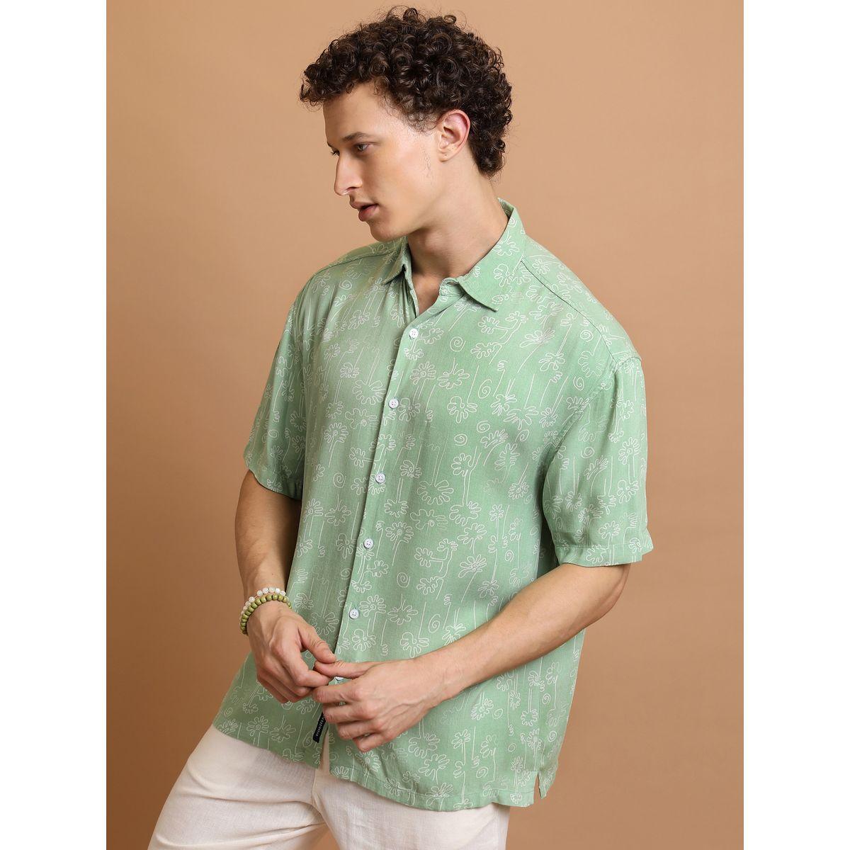قميص فضفاض مطبع بطبعة زهور كيتش × ستايلي-men-clothing-shirts-image-4