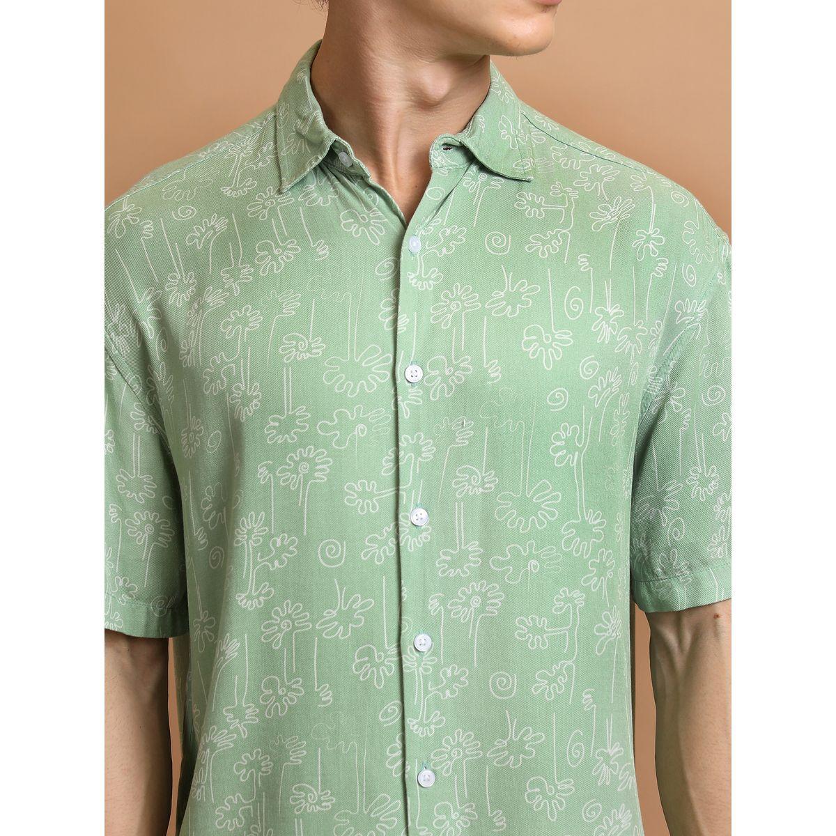 قميص فضفاض مطبع بطبعة زهور كيتش × ستايلي-men-clothing-shirts-image-5