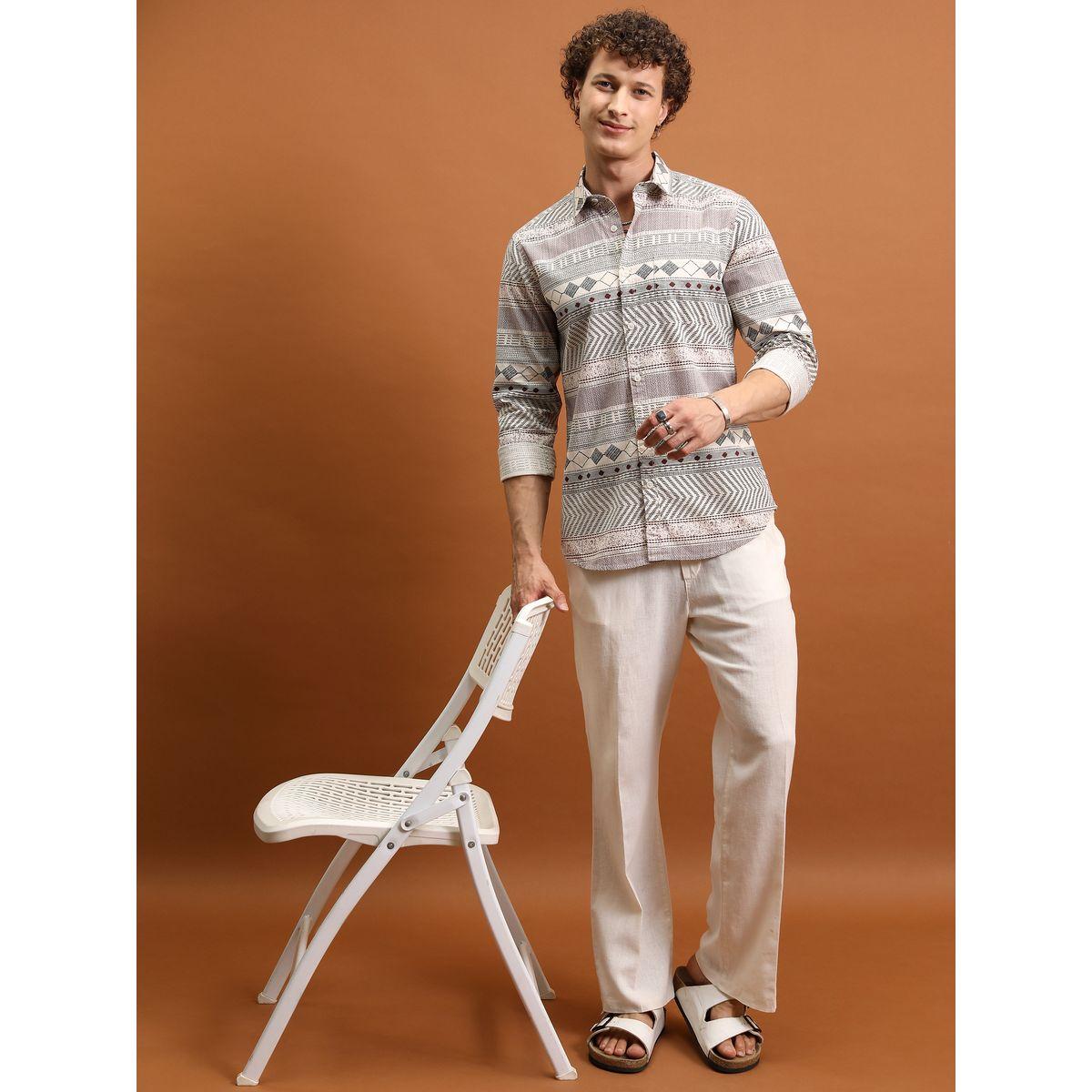 قميص كاجوال بقصة سليم فت كيتش × ستايلي-men-clothing-shirts-image-2