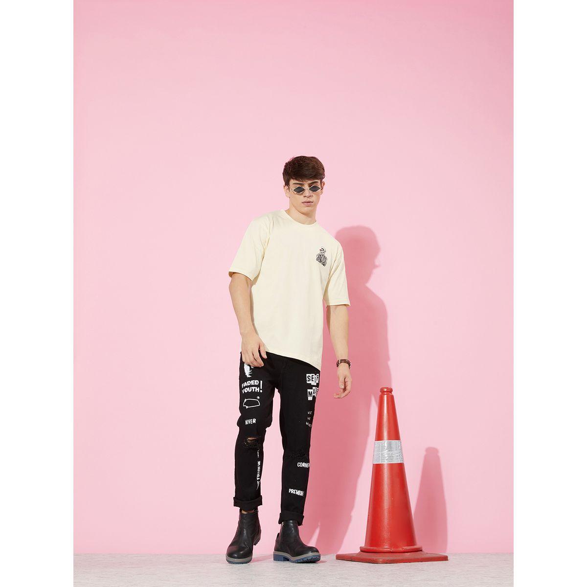 Difference of Opinion Oversized Soulmates Back & Front Print Crew Neck T-Shirt-men-clothing-tshirtsandpolos-tshirts-image-4
