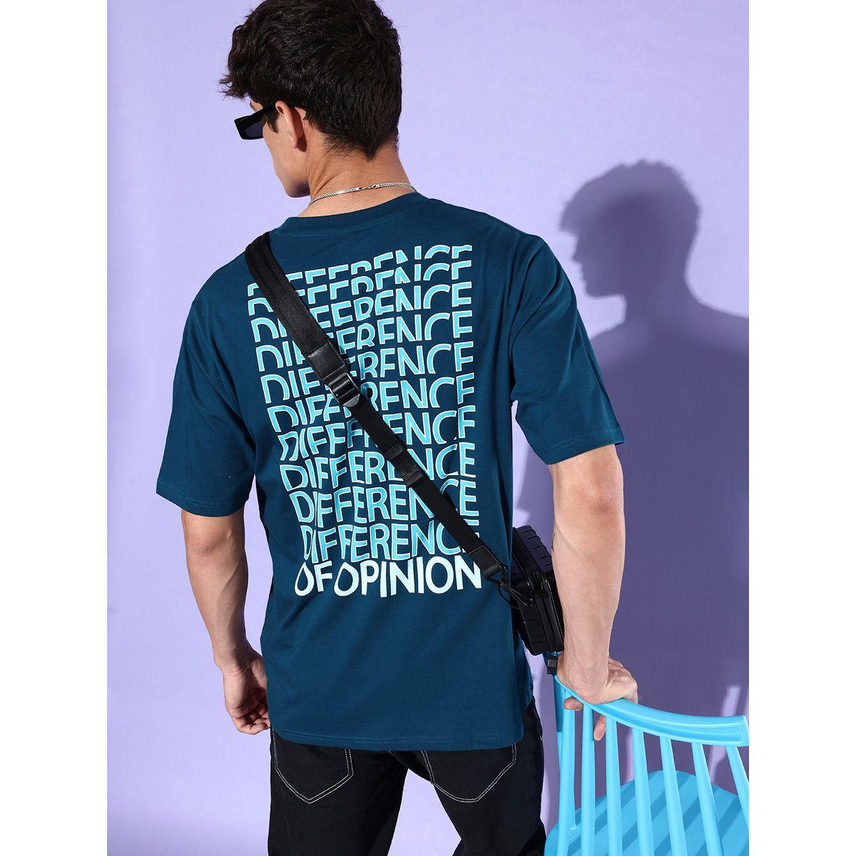 Difference of Opinion Oversized Back Logo Print T-Shirt with Badge Detail-men-clothing-tshirtsandpolos-tshirts-image-1