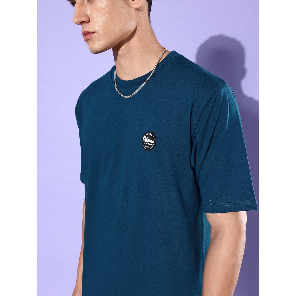 Difference of Opinion Oversized Back Logo Print T-Shirt with Badge Detail-men-clothing-tshirtsandpolos-tshirts-image-2