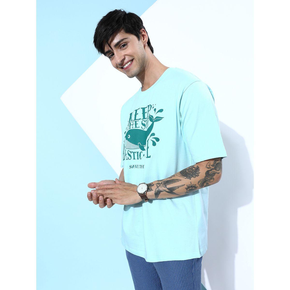 Dillinger X Styli  Oversized Slogan Print T-Shirt with Short Sleeves-men-clothing-tshirtsandpolos-tshirts-image-1