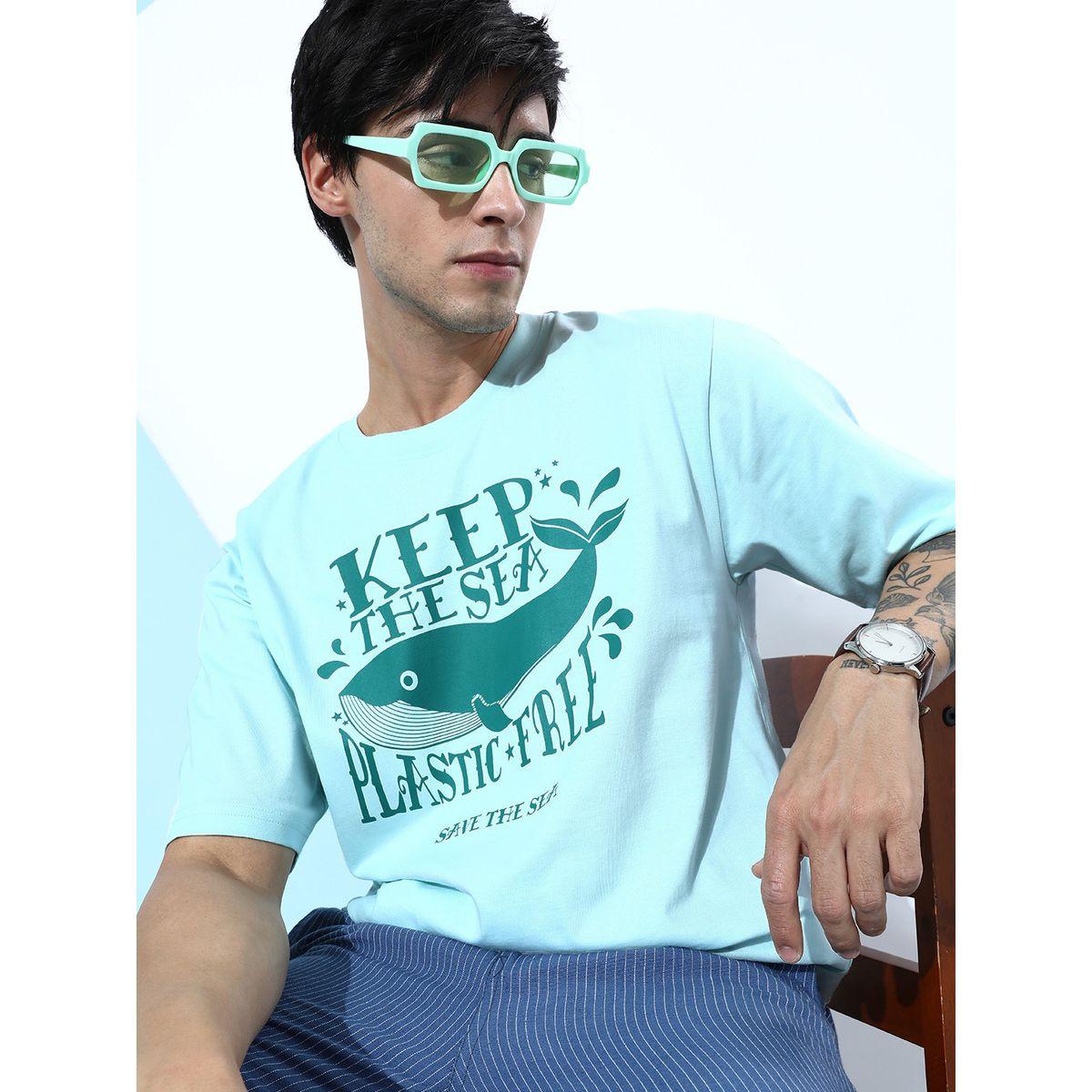 تيشيرت واسع بطبعة كتابة واكمام قصيرة ديلينجر × ستايلي-men-clothing-tshirtsandpolos-tshirts-image-2