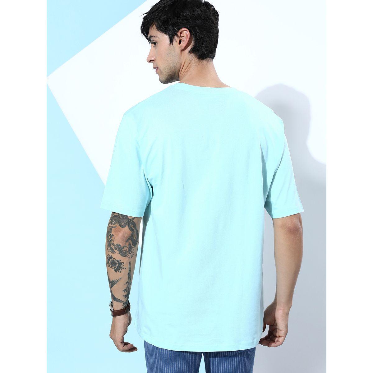 تيشيرت واسع بطبعة كتابة واكمام قصيرة ديلينجر × ستايلي-men-clothing-tshirtsandpolos-tshirts-image-4